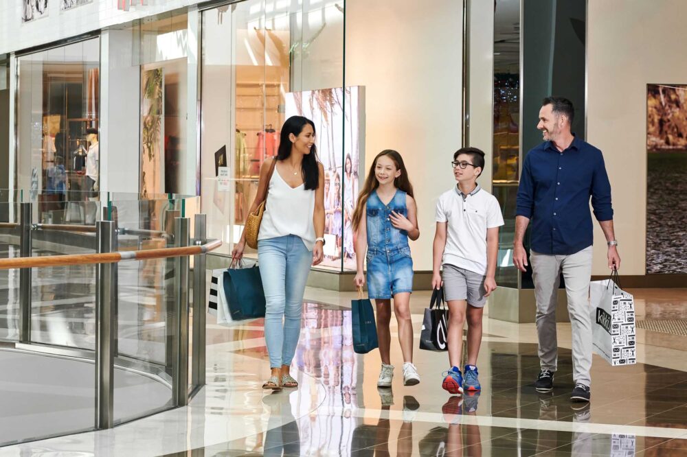 Family shopping at Macquarie Centre near Crowne Plaza Sydney Macquarie Park